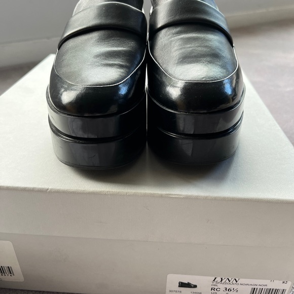 Robert Clergerie leather platform loafers shoes black size 36,5 made in France - Picture 4 of 12